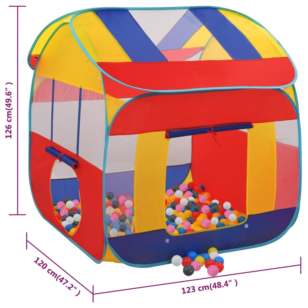 VIDAXL Tente de jeu pour enfants avec 250 balles Bleu 102x102x82 cm pas  cher 