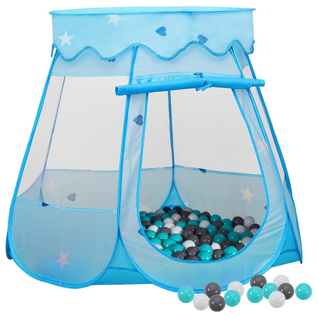 vidaXL Kinder-Spielzelt mit 250 Bällen Blau 102x102x82 cm