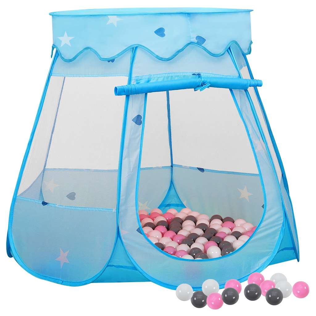 vidaXL Kinder-Spielzelt mit 250 Bällen Blau 102x102x82 cm