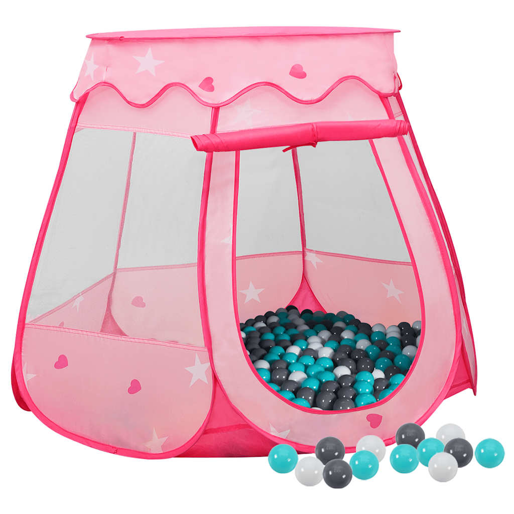 vidaXL Kinder-Spielzelt mit 250 Bällen Rosa 102x102x82 cm