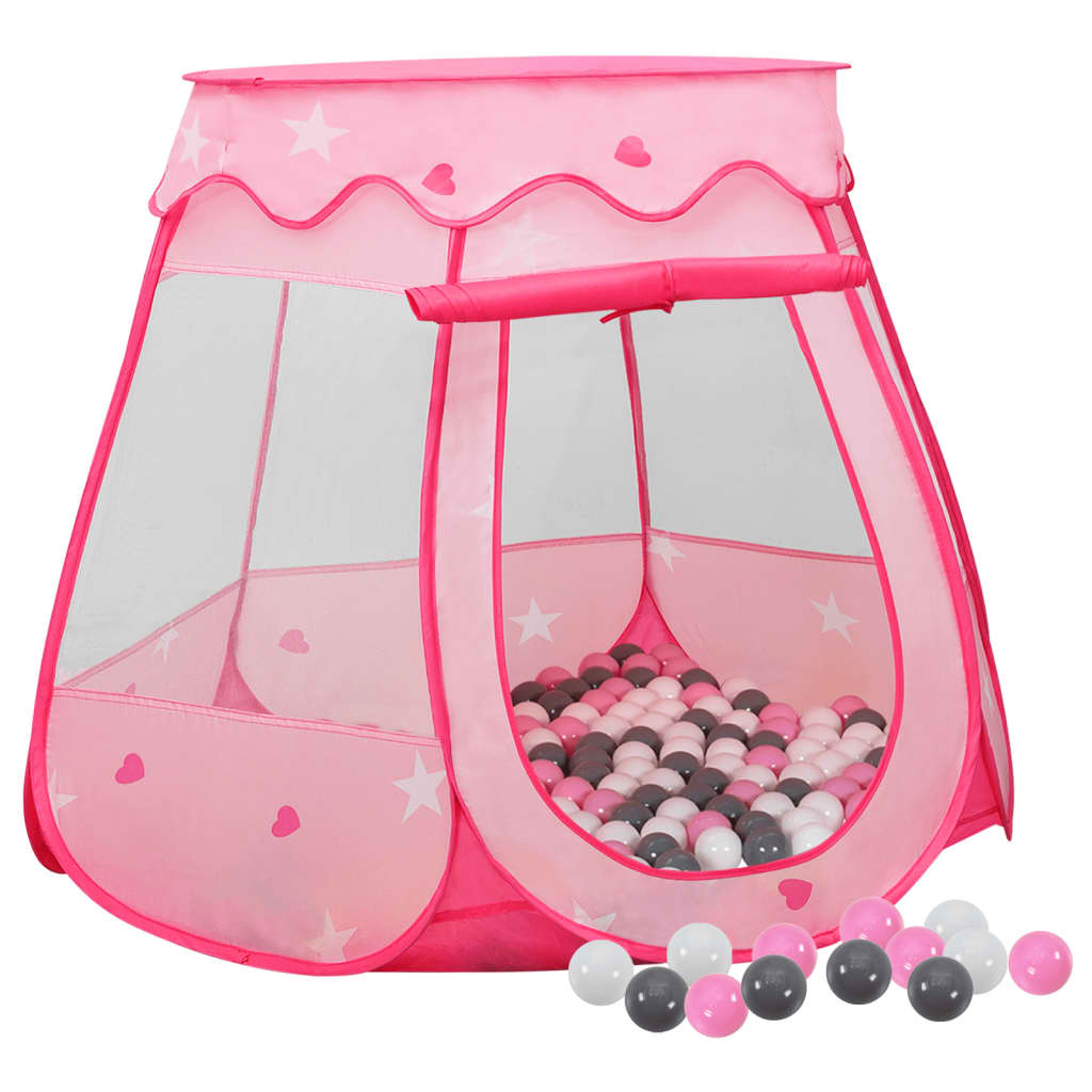 vidaXL Kinder-Spielzelt mit 250 Bällen Rosa 102x102x82 cm