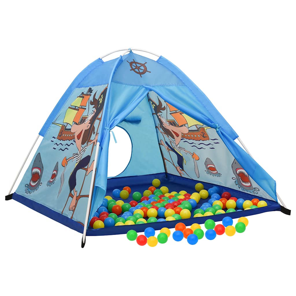 vidaXL Kinderspeeltent met 250 ballen 120x120x90 cm blauw afbeelding