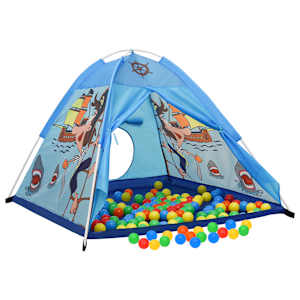 Dětský stan na hraní s 250 míčky modrý 120 x 120 x 90 cm - obrázek 2