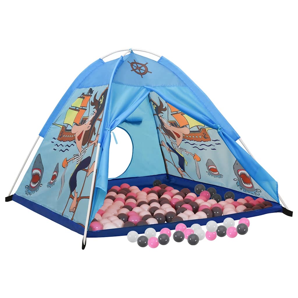 vidaXL Kinderspeeltent met 250 ballen 120x120x90 cm blauw afbeelding