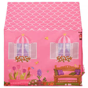 Dětský hrací stan s 250 míčky růžový 69 x 94 x 104 cm - obrázek 6