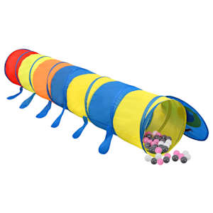 vidaXL Spieltunnel mit 250 B&auml;llen Mehrfarbig 245 cm Polyester