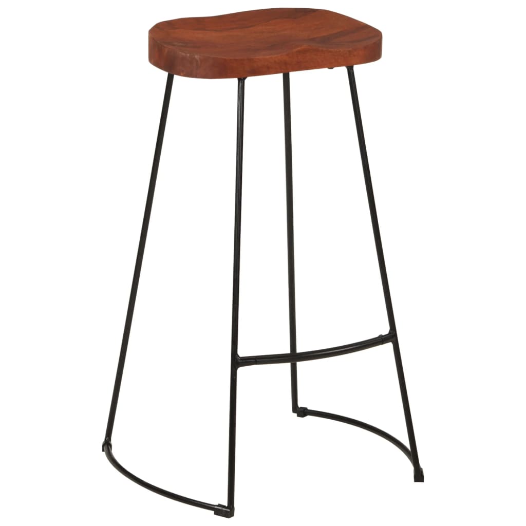 vidaXL Tabourets de bar Gavin lot de 2 50x40x78cm bois massif manguier