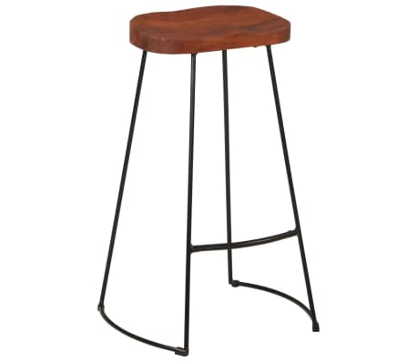 vidaXL Tabourets de bar Gavin lot de 2 50x40x78cm bois massif manguier