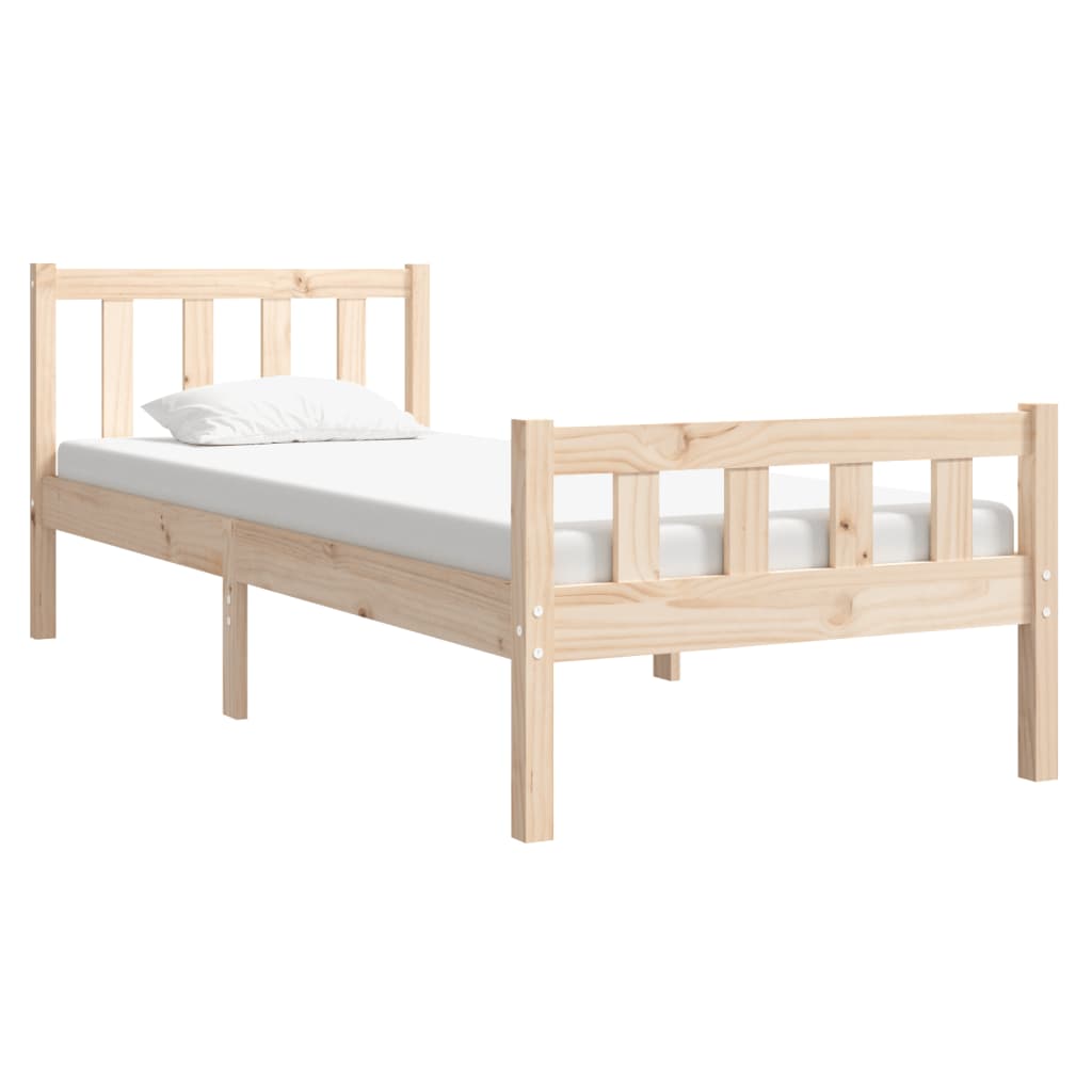vidaXL Bedframe massief hout 90x190 cm afbeelding