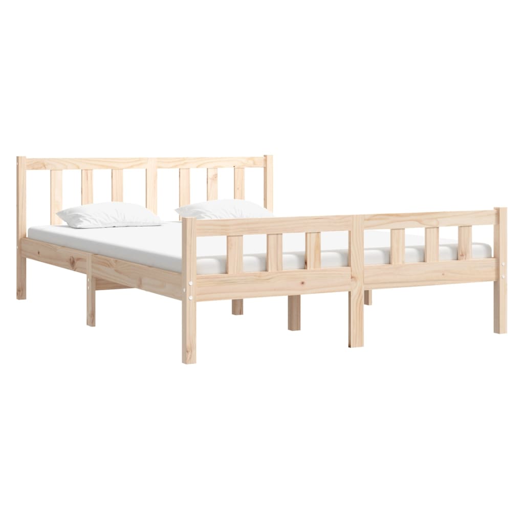 vidaXL Bed Frame without Mattress Solid Wood Double