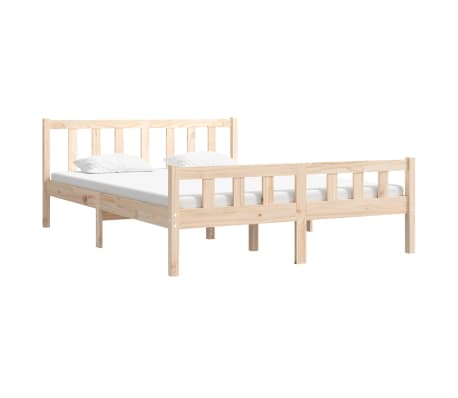 vidaXL Bed Frame without Mattress Solid Wood Double