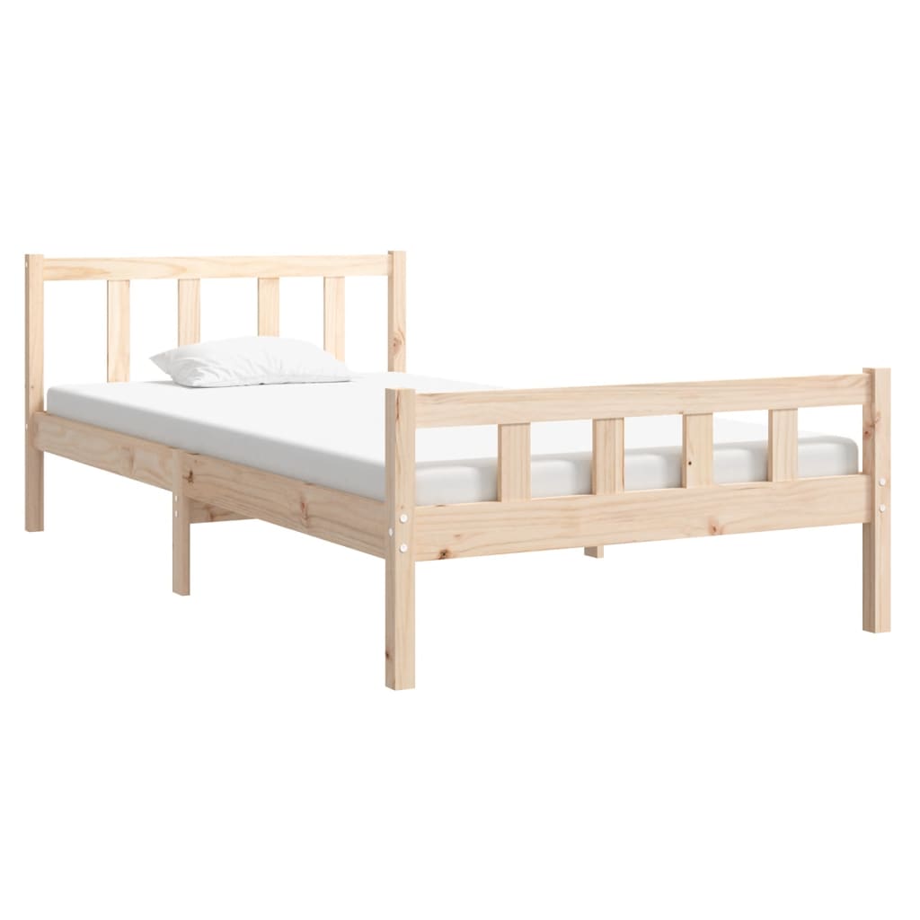 vidaXL Bed Frame Solid Wood 90x200 cm