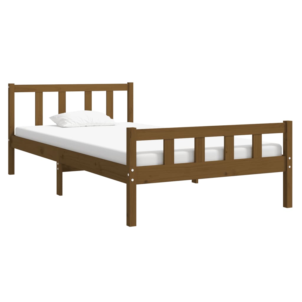 

vidaXL Bedframe massief hout honingbruin 90x200 cm