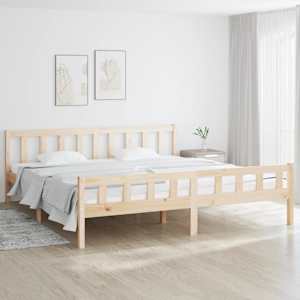 Rám postele bez matrace masivní dřevo 160 x 200 cm - obrázek 1