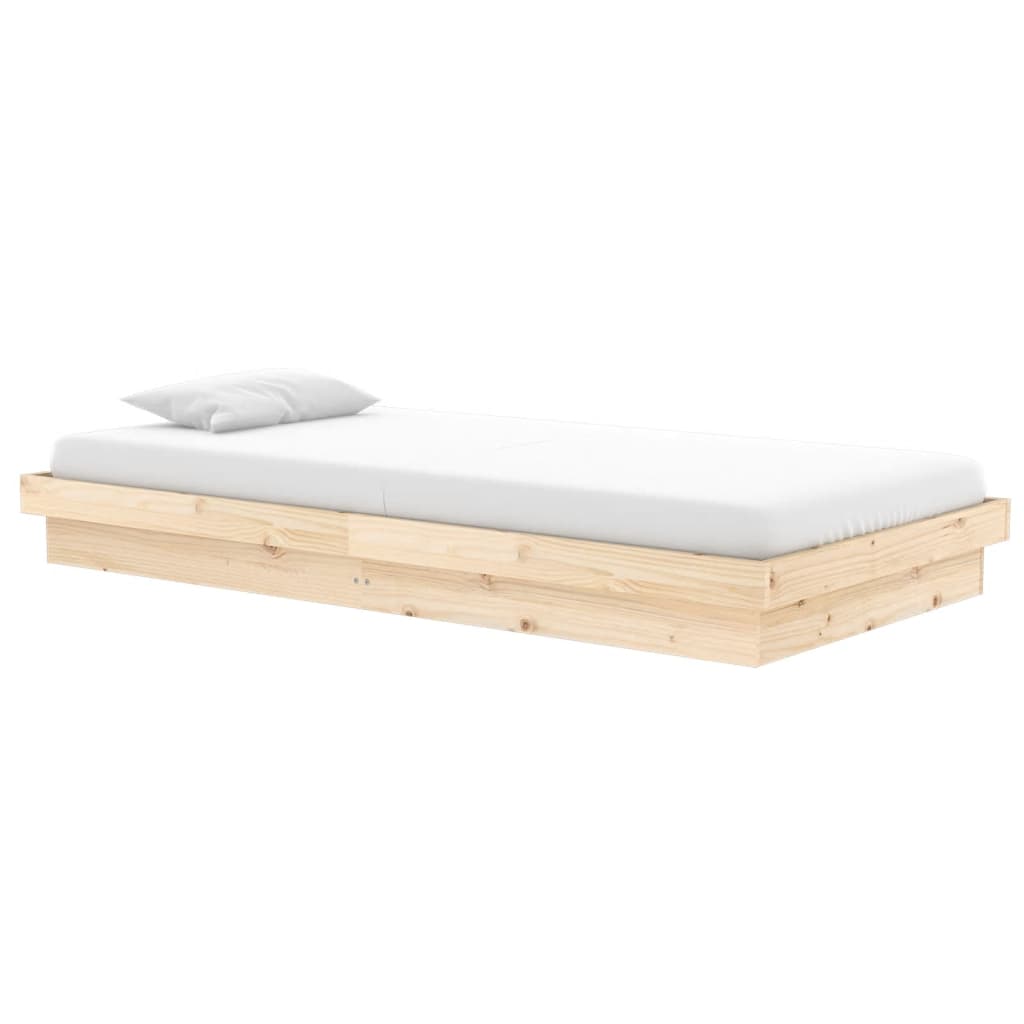 vidaXL Bedframe massief hout 90x200 cm afbeelding