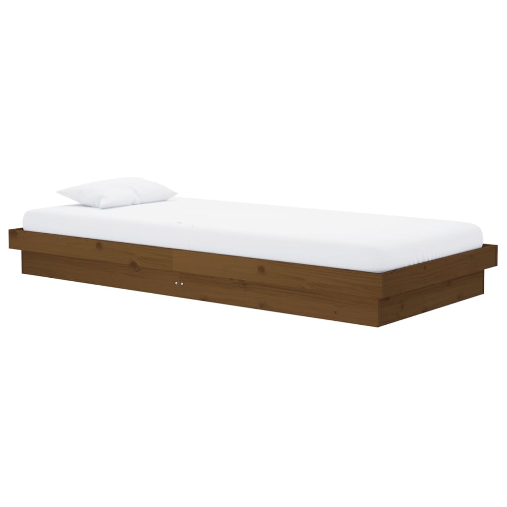 

vidaXL Bedframe massief hout honingbruin 90x200 cm