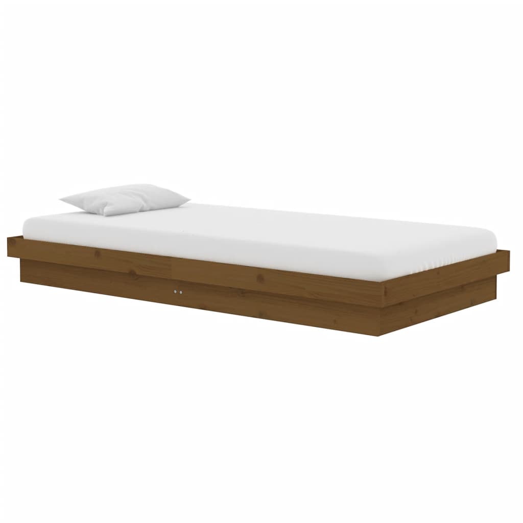 

vidaXL Bedframe massief hout honingbruin 100x200 cm