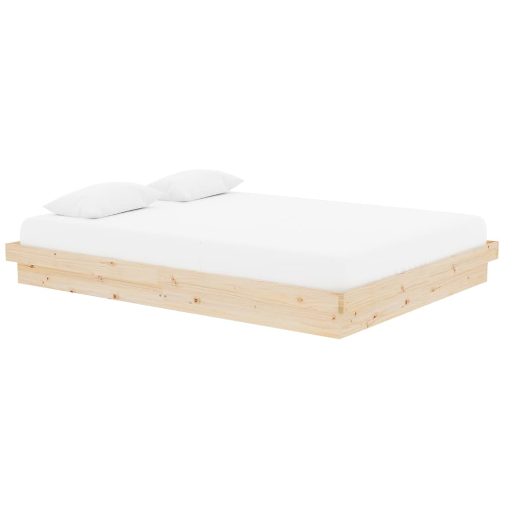 

vidaXL Bedframe massief hout wit 150x200 cm 5FT King