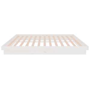 Rám postele bílý masivní dřevo 150 x 200 cm King Size - obrázek 6