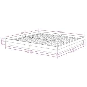 Rám postele masivní dřevo 180 x 200 cm Super King Size - obrázek 10