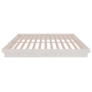 Rám postele bílý masivní dřevo 180 x 200 cm Super King - obrázek 6