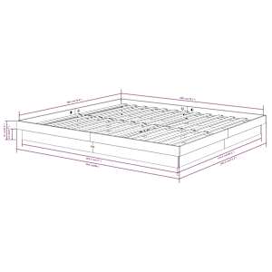 Rám postele bílý masivní dřevo 180 x 200 cm Super King - obrázek 10