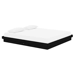 vidaXL Lovos rėmas, juodas, 180x200cm, medienos masyvas, itin didelis