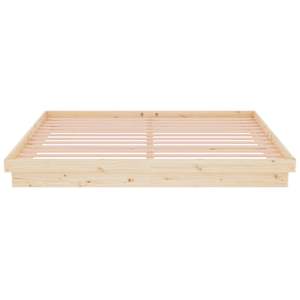 Rám postele bez matrace masivní dřevo 200 x 200 cm - obrázek 5