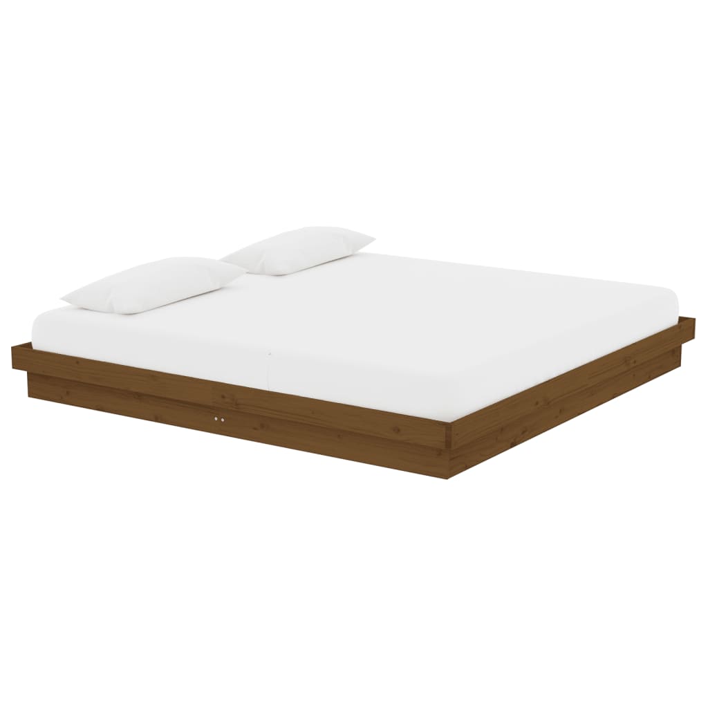 

vidaXL Bedframe massief hout honingbruin 200x200 cm