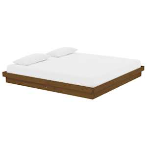 vidaXL Lovos rėmas, medaus rudos spalvos, 200x200cm, medienos masyvas