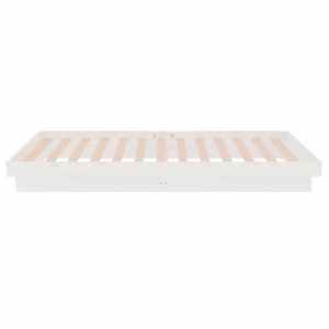 Rám postele bílý masivní dřevo 75 x 190 cm malé jednolůžko - obrázek 6