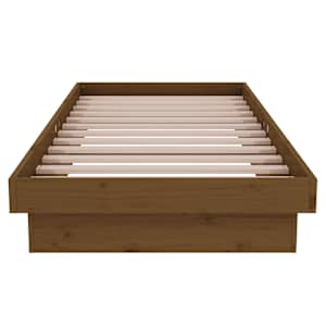 Rám postele medově hnědý masivní dřevo 75x190cm malé jednolůžko - obrázek 5