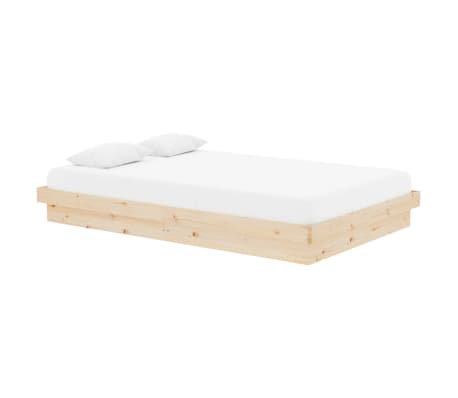 vidaXL Cadre de lit bois massif 120x190 cm petit double