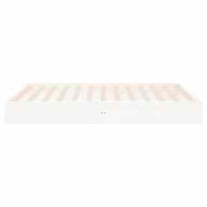 Rám postele bílý masivní dřevo 180 x 200 cm Super King - obrázek 6