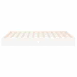 Rám postele bílý masivní dřevo 150 x 200 cm King Size - obrázek 6