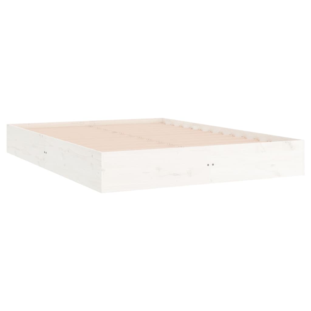  Bed Frame Home Wooden Bedstead Bed Base Mattress Foundation Solid Wood vidaXL