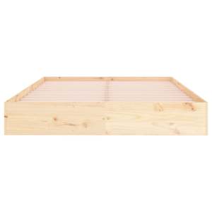 Rám postele bez matrace masivní dřevo 120 x 200 cm - obrázek 5