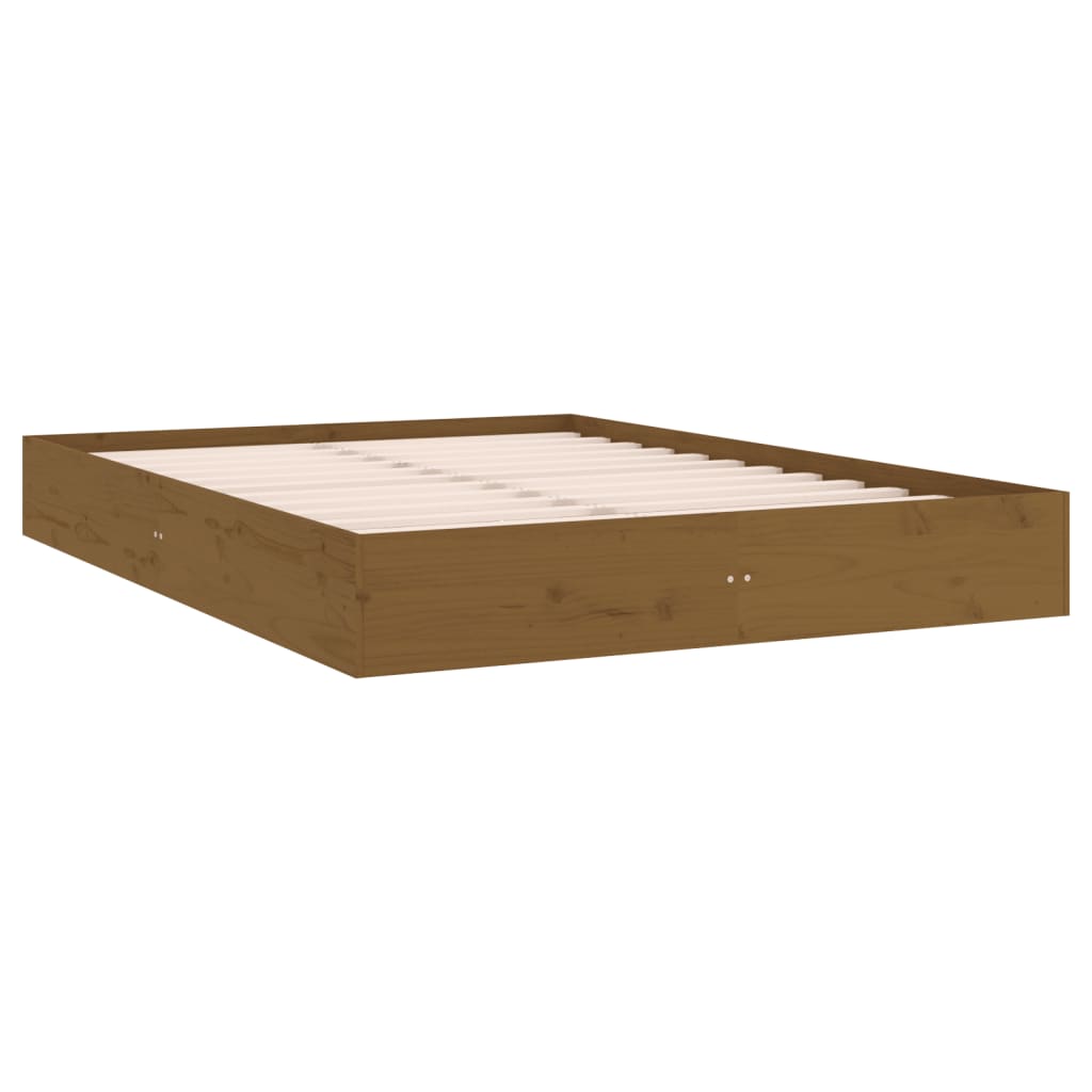 vidaXL Estructura cama sin colchón madera maciza marrón miel 120x200cm