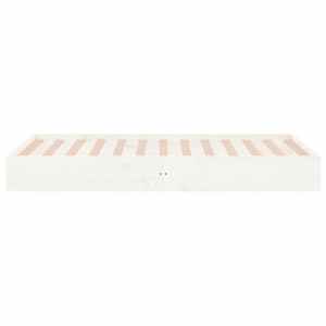 Rám postele bílý masivní dřevo 100 x 200 cm - obrázek 6