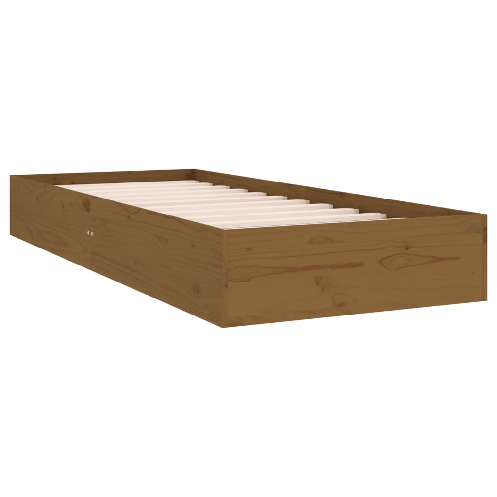 

vidaXL Bedframe massief hout honingbruin 90x190 cm 3FT Single