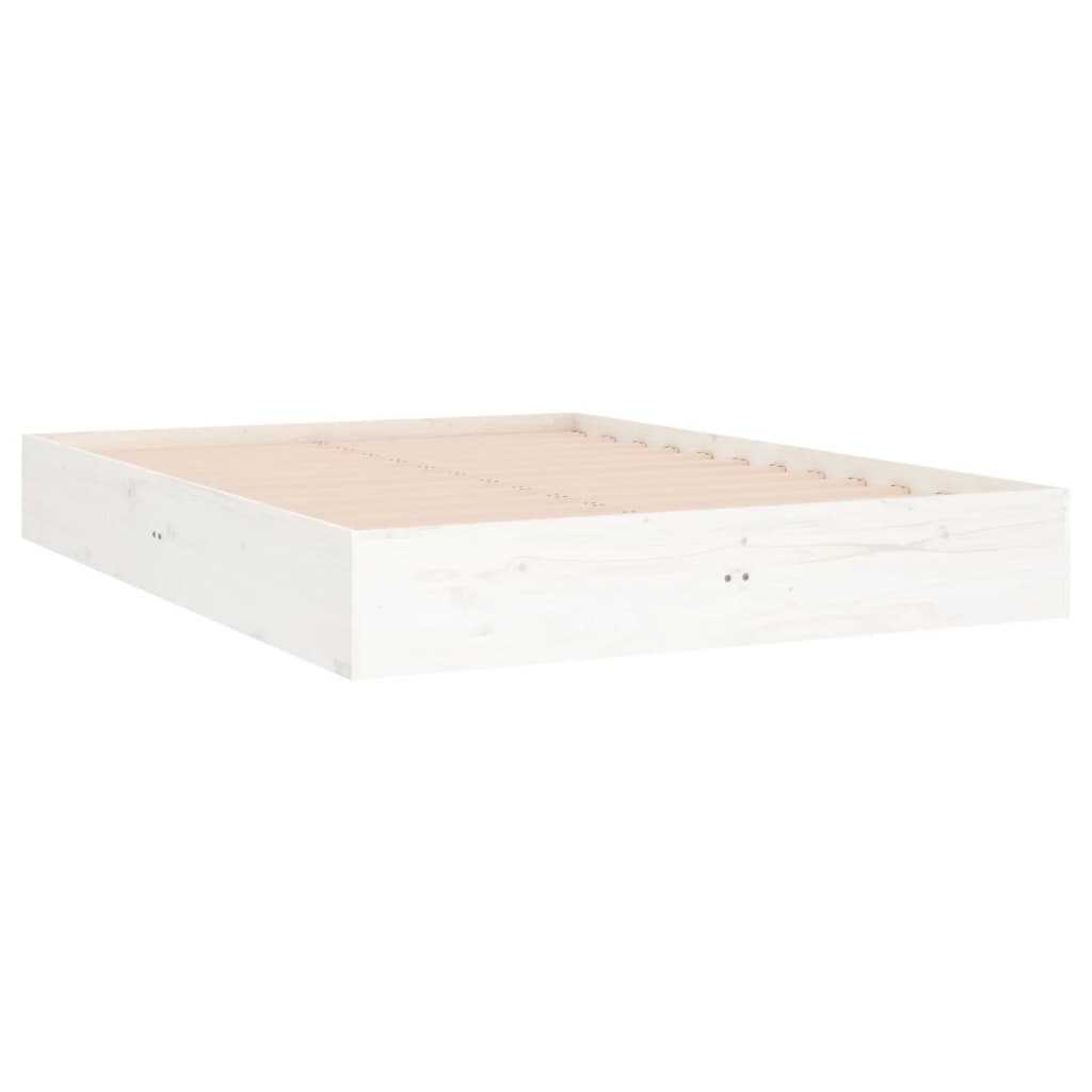  Bed Frame Home Wooden Bedstead Bed Base Mattress Foundation Solid Wood vidaXL