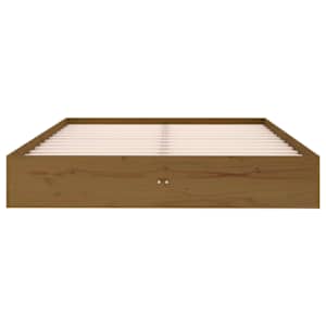 Rám postele medově hnědý masivní dřevo 135 x 190 cm dvojlůžko - obrázek 5