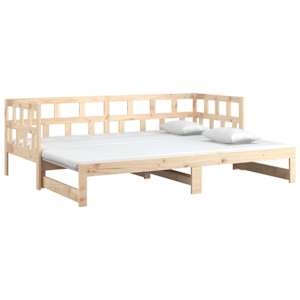 vidaXL Çekyat Divan 2x(90x190) cm Masif Çam Ağacı