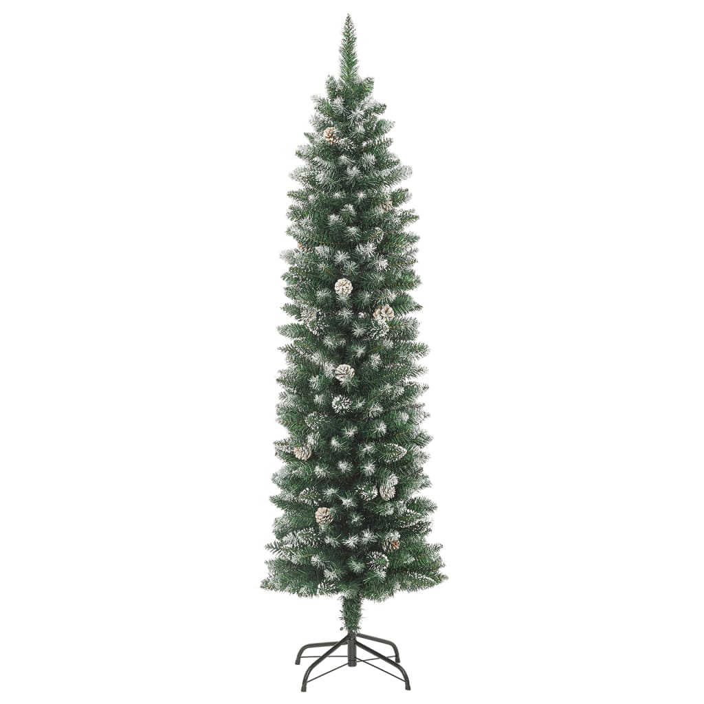 

vidaXL Kunstkerstboom smal met standaard 120 cm PVC