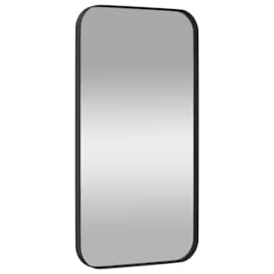 vidaXL Espejo de pared rectangular negro 30x60 cm