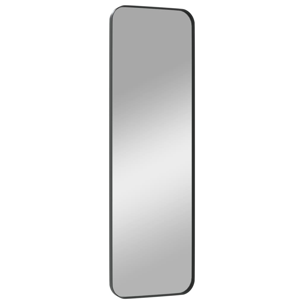 vidaXL Prie sienos montuojamas veidrodis, juodas, 30x100cm