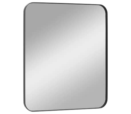 vidaXL V&auml;ggmonterad spegel svart 50x60 cm rektangul&auml;r