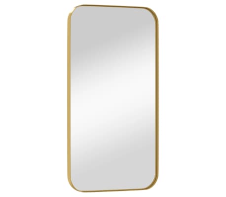 vidaXL Wall-mounted Mirror Gold 30x60 cm Rectangle