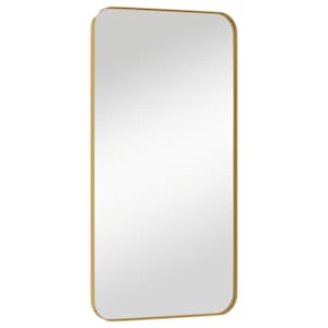 vidaXL Prie sienos montuojamas veidrodis, auksinis, 40x80cm