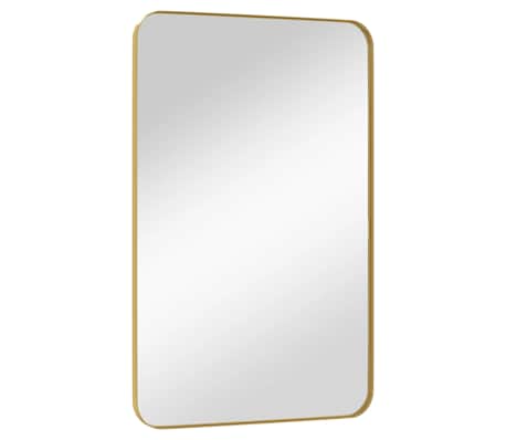 vidaXL Espelho de parede 50x80 cm retangular dourado